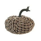 Set of 3 Chenille Weighted Pumpkins - Dark