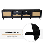 Rattan TV Stand for TVs up to 85''