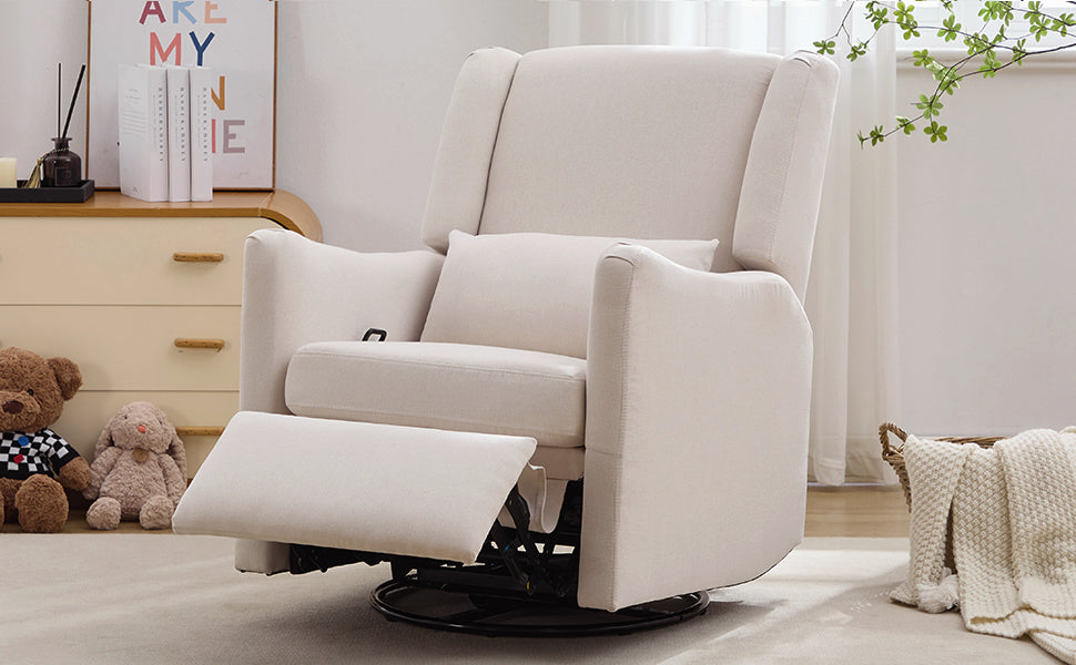 29.5" Wide Wingback Swivel Rocker Recliner Chair