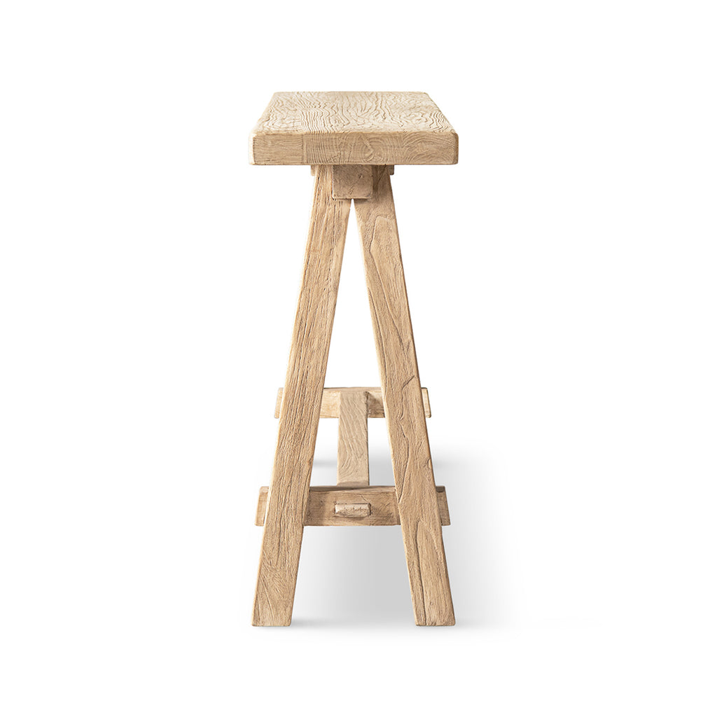 Hawthorne 60" Solid Reclaimed Elm Trestle Console Table