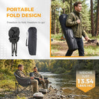 Oversized Camping Chair: Portable Folding Moon Chair with Side Pocket