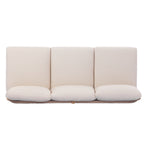 73.23" Outdoor Acacia Wood Frame Three-Seater Sofa