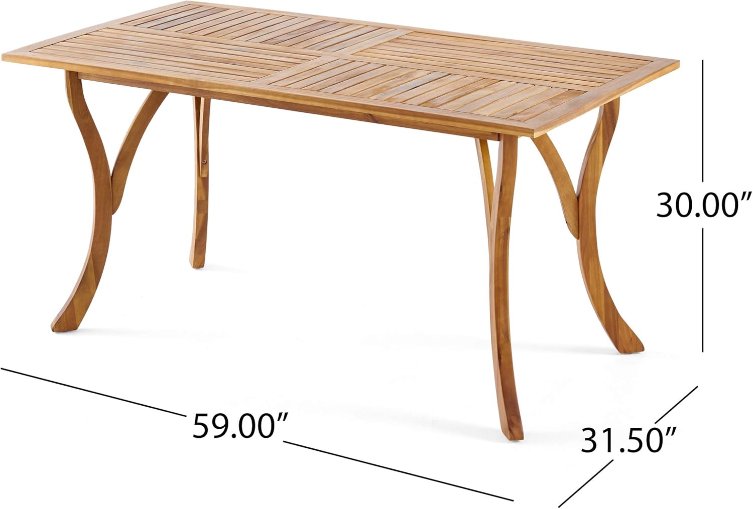 Outdoor Hermosa 7 Piece Wood Dining Set with Cushions