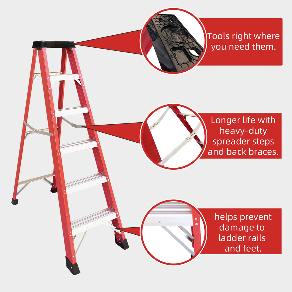 Fiberglass Single Side Step Ladder
