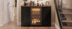 K&K 53.2" Farmhouse Fridge Cabinet