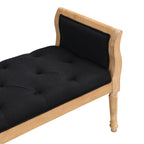 Modern Upholstered Bench with Curved Arms