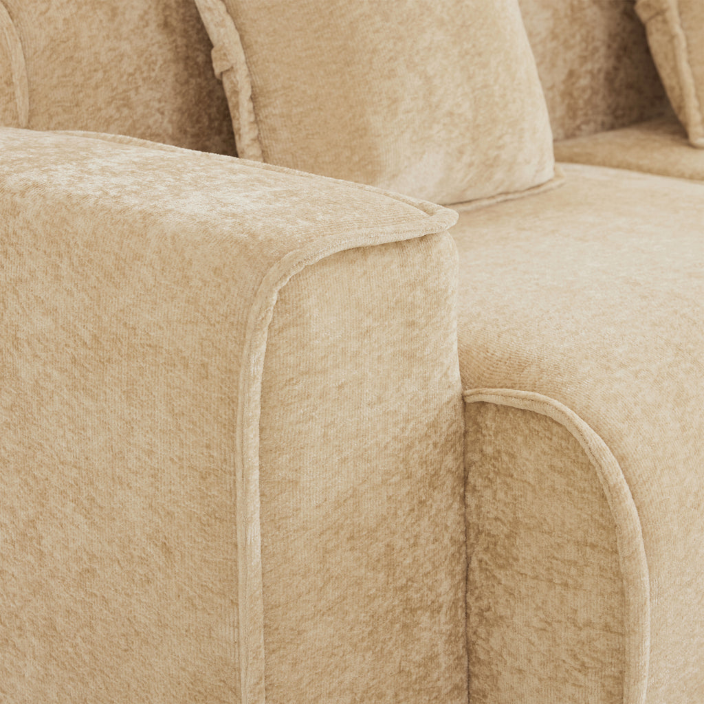 Streamlined Design Modular 2-Seat L Shape Sectional Sofa