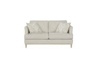 Off White Loveseat with Reversible Cushions and Pillows