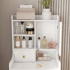 3-in-1 Dressing Table with LED Mirror & Storage Stool