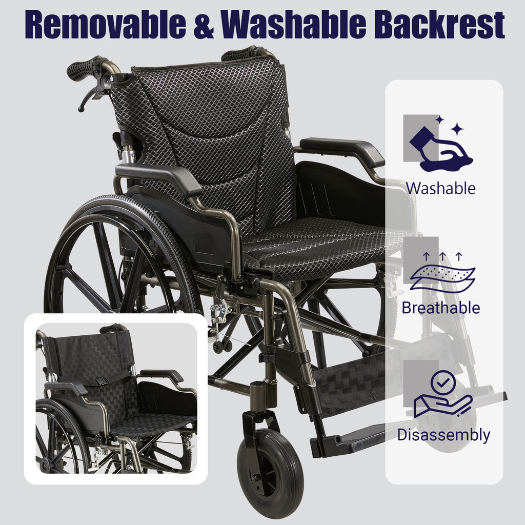 Folding Manual Transport Wheelchair