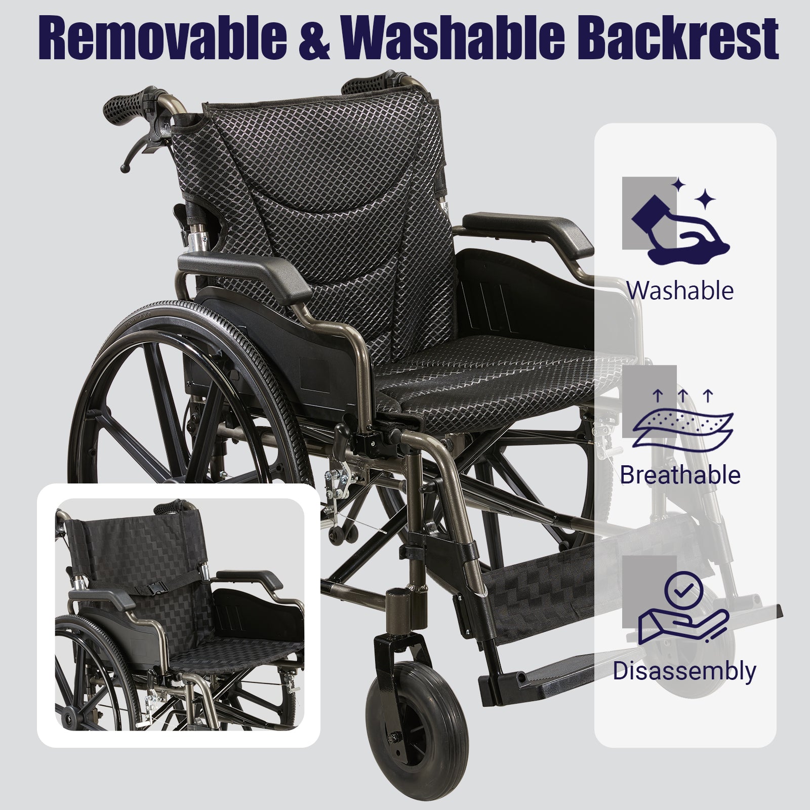 Aluminum Alloy Transport Wheelchair