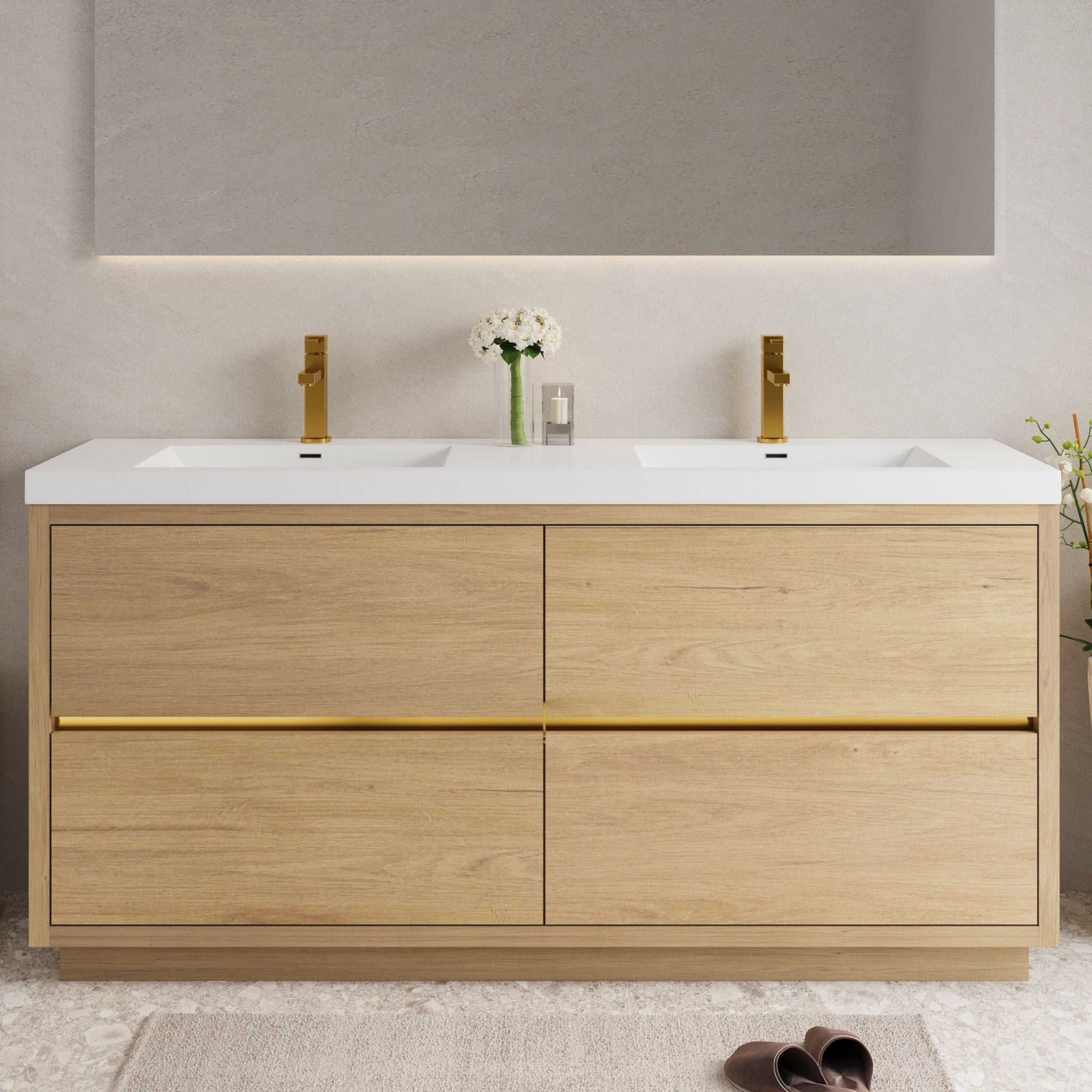Bathin Freestanding Bathroom Vanity With Double Sinks