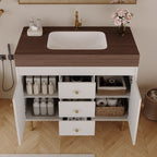 36 in Modern Free-standing Bathroom Vanity with Ceramic Sink & Ample Storage
