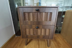 Medieval-Style Modern Double-Drawer Bedside Table