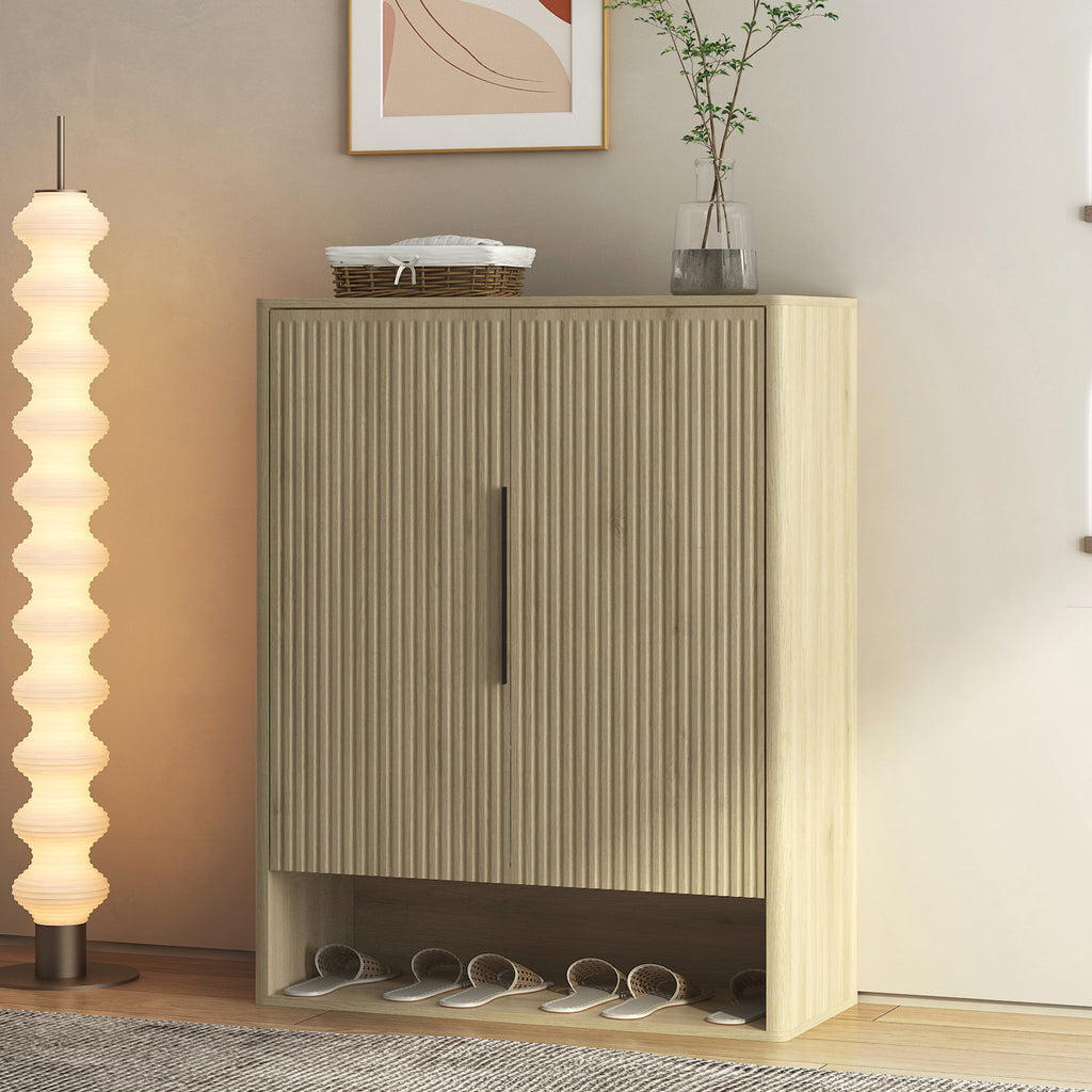 Wooden Shoe Storage Cabinet with Doors