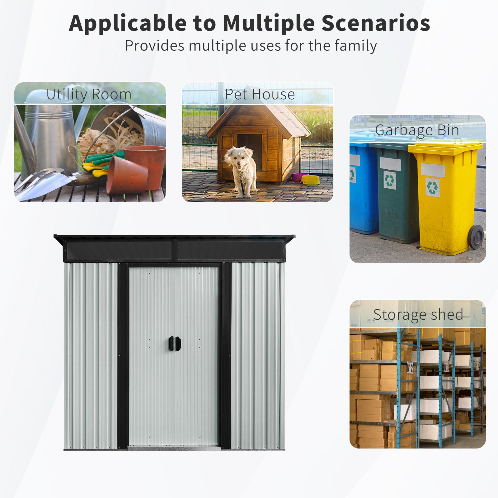 6ft x 5ft Outdoor Metal Storage Shed