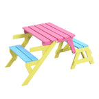 Kid's Multi-Functional Arm Chair, Table + 2 Benches (All-in-one)