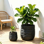 Large Round Planters Set of 2