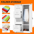 Metal Storage Vertical Filing Cabinet with Lock