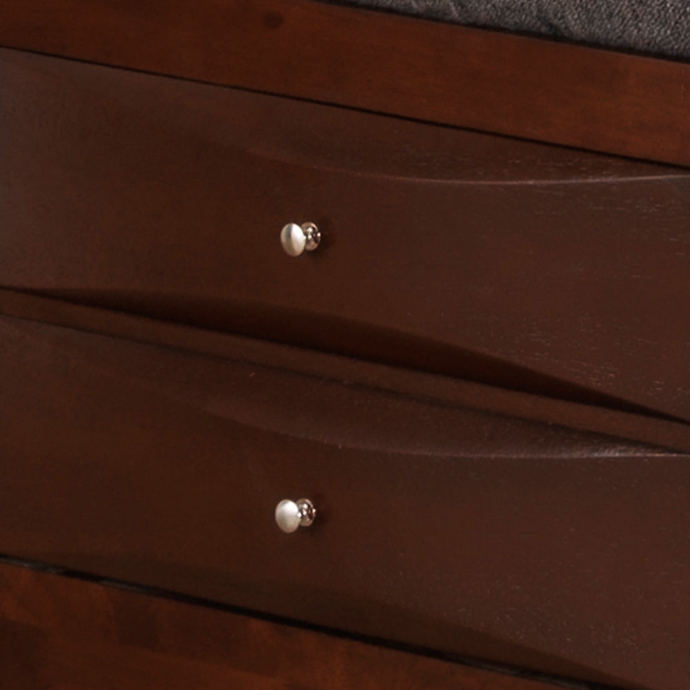 Stylish Twin Storage Bed In Cherry Wood