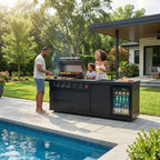 84-Inch Deluxe Stainless Steel Gas Outdoor Kitchen Barbecue Grill