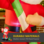 HOMCOM 6ft Christmas Inflatables Santa Claus Decoration