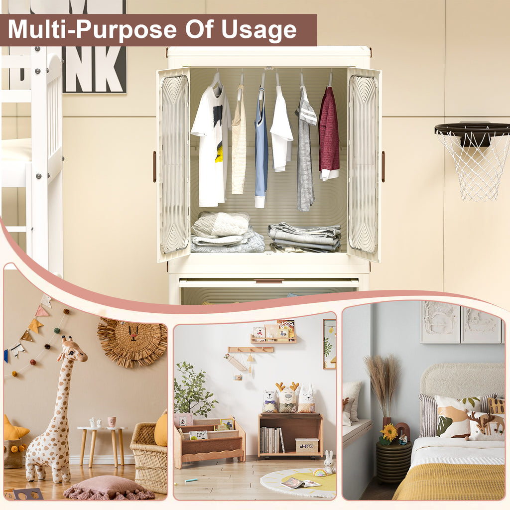 Portable Wardrobe Closet Storage Organizer for Clothes