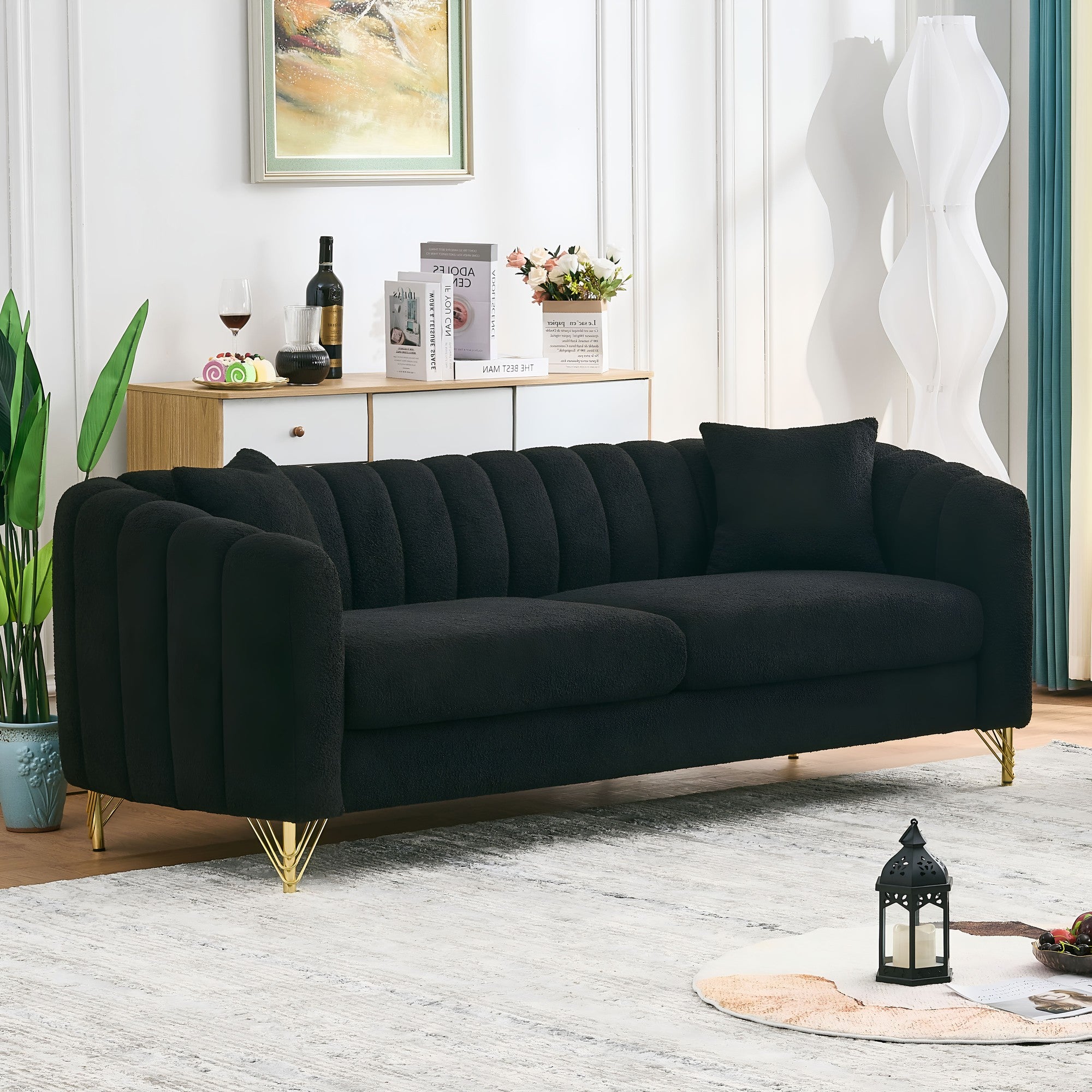 85" Oversized Chenille Sofa