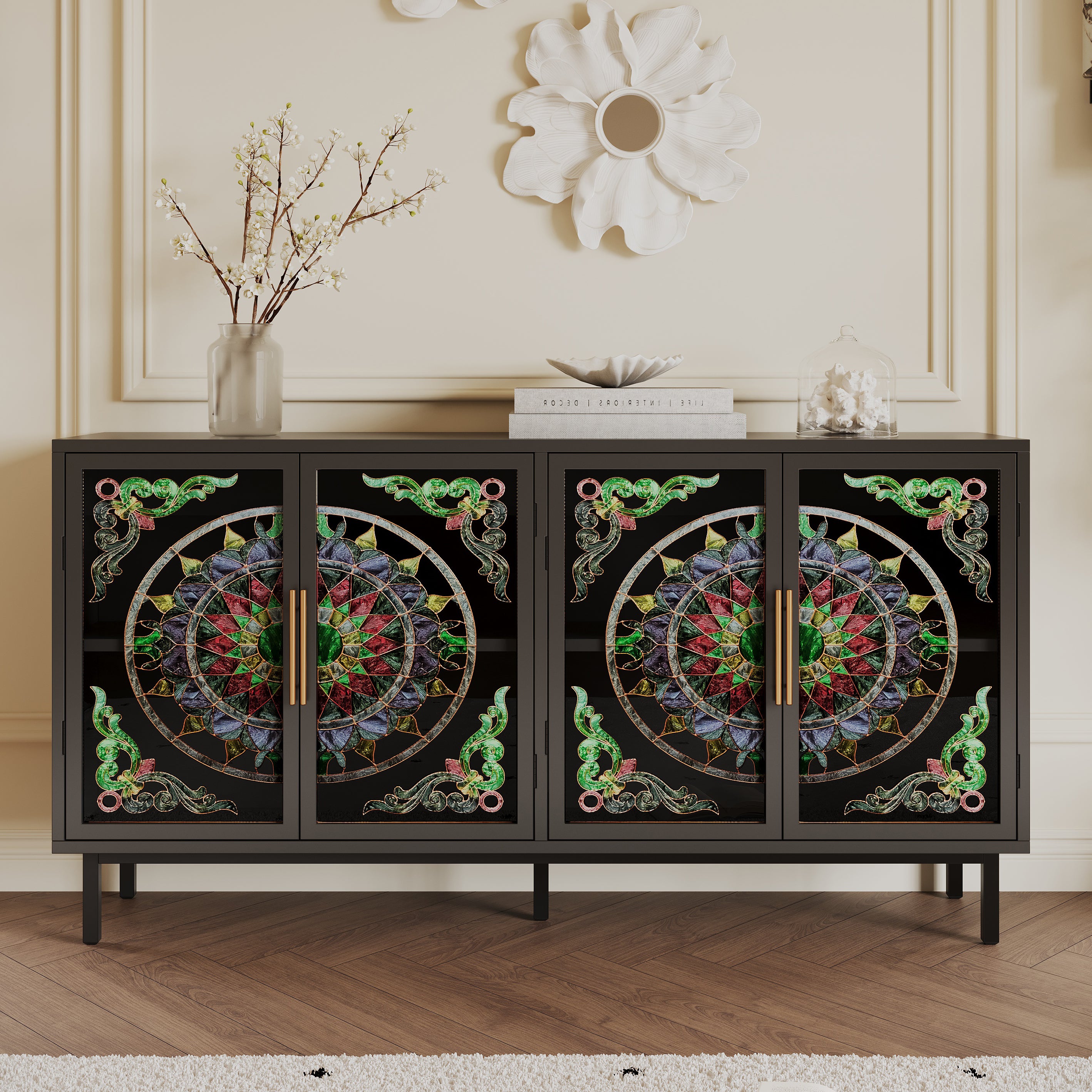 60.3 " Decorative Cabinet with 4 Doors