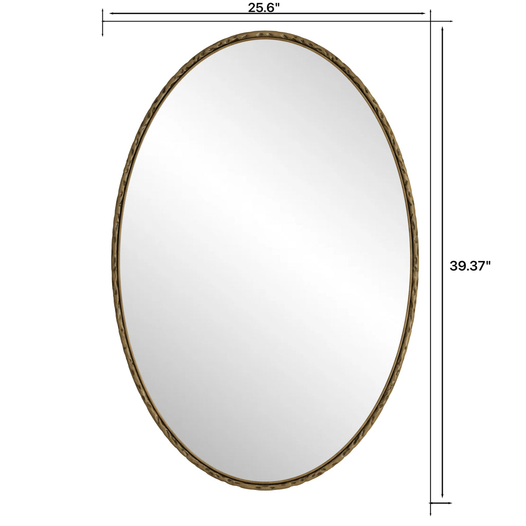 Iron Art Oval Retro Mirror