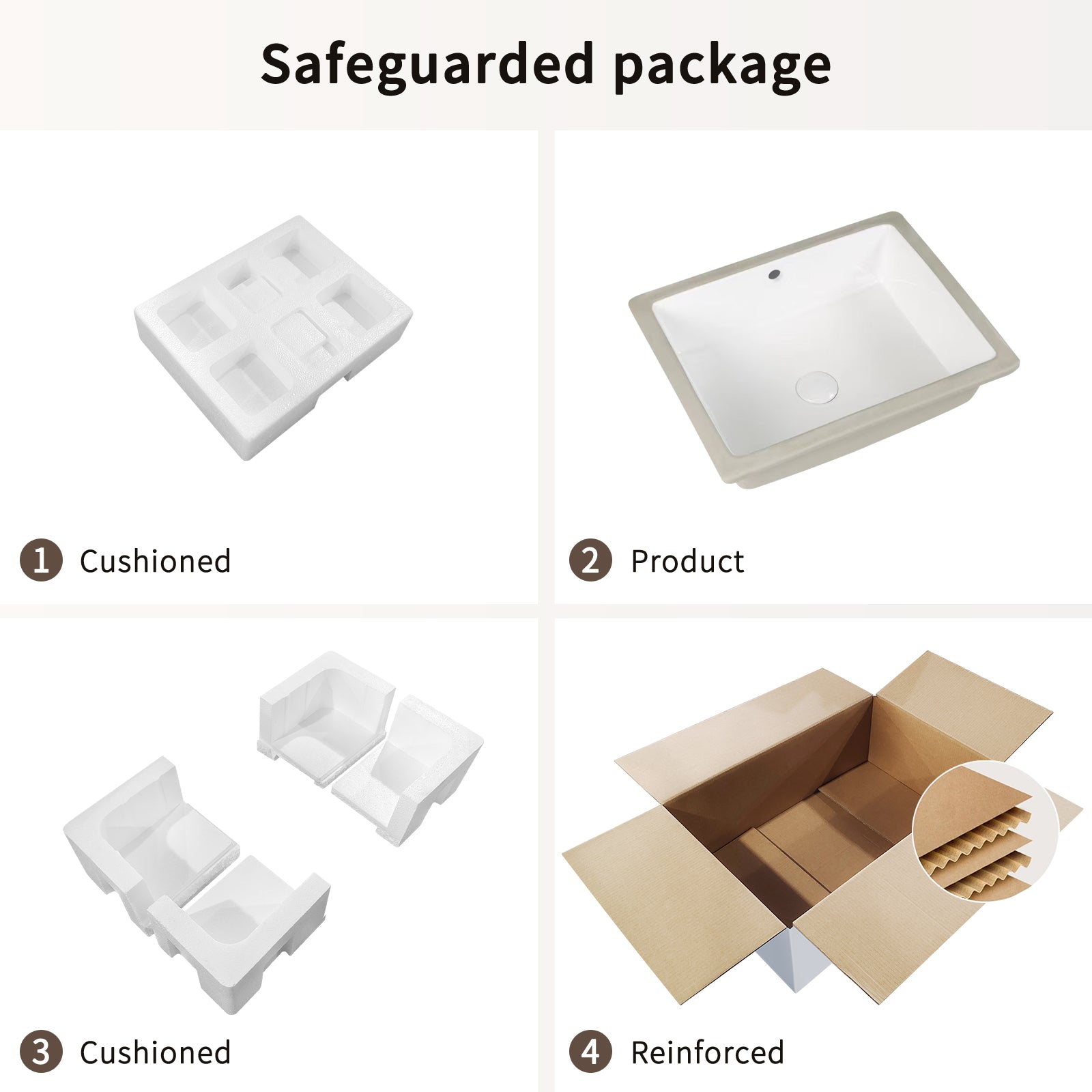 Rectangular Undermount Bathroom Sink