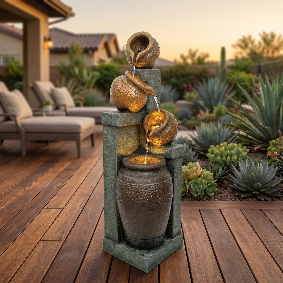 4-Tier Cascading Water Fountain