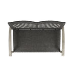 Hampton Outdoor Acacia Wood Wicker Loveseat