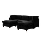 96.5" Sectional Couch for Living Room, Upholstered Soft Chenille Fabric Sofa