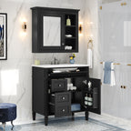 30" Bathroom Vanity with Top Sink, Modern Storage Cabinet