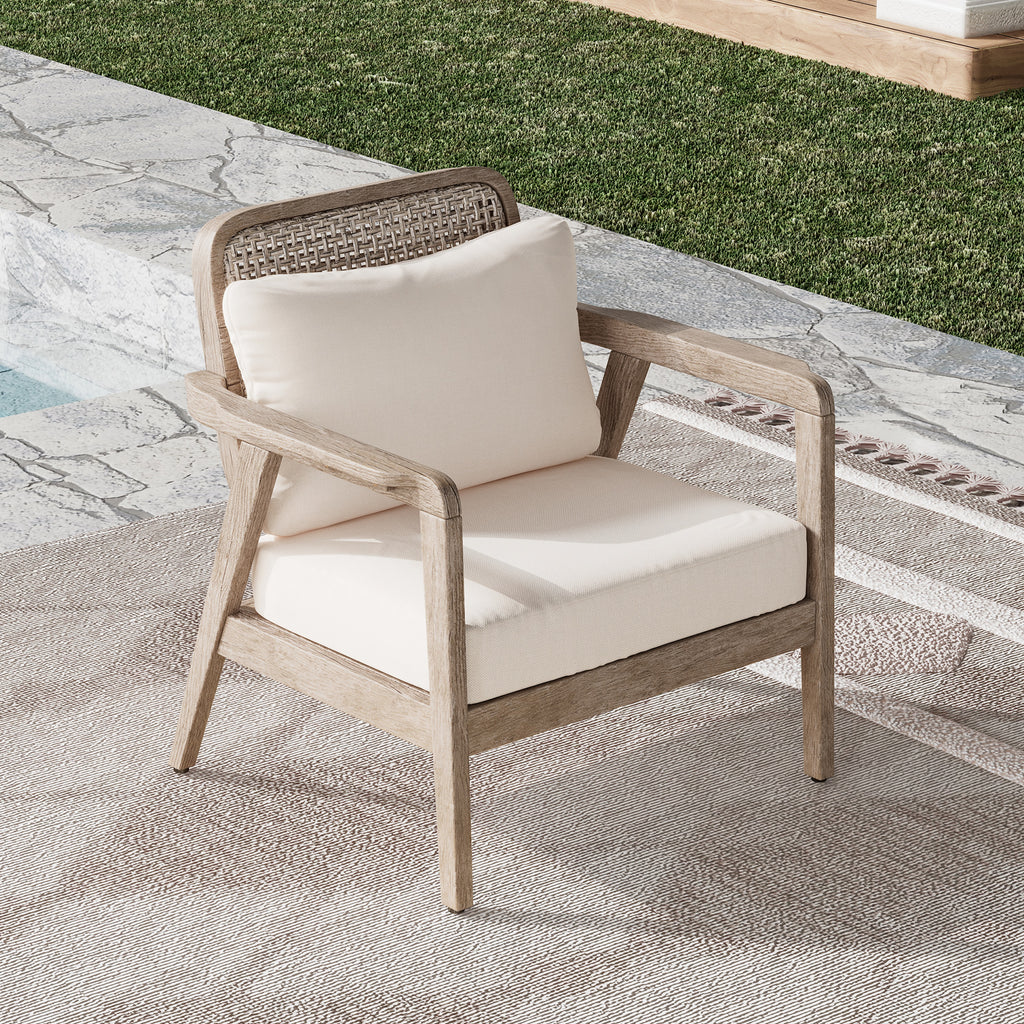 Outdoor Acacia Wood Patio Club Chair