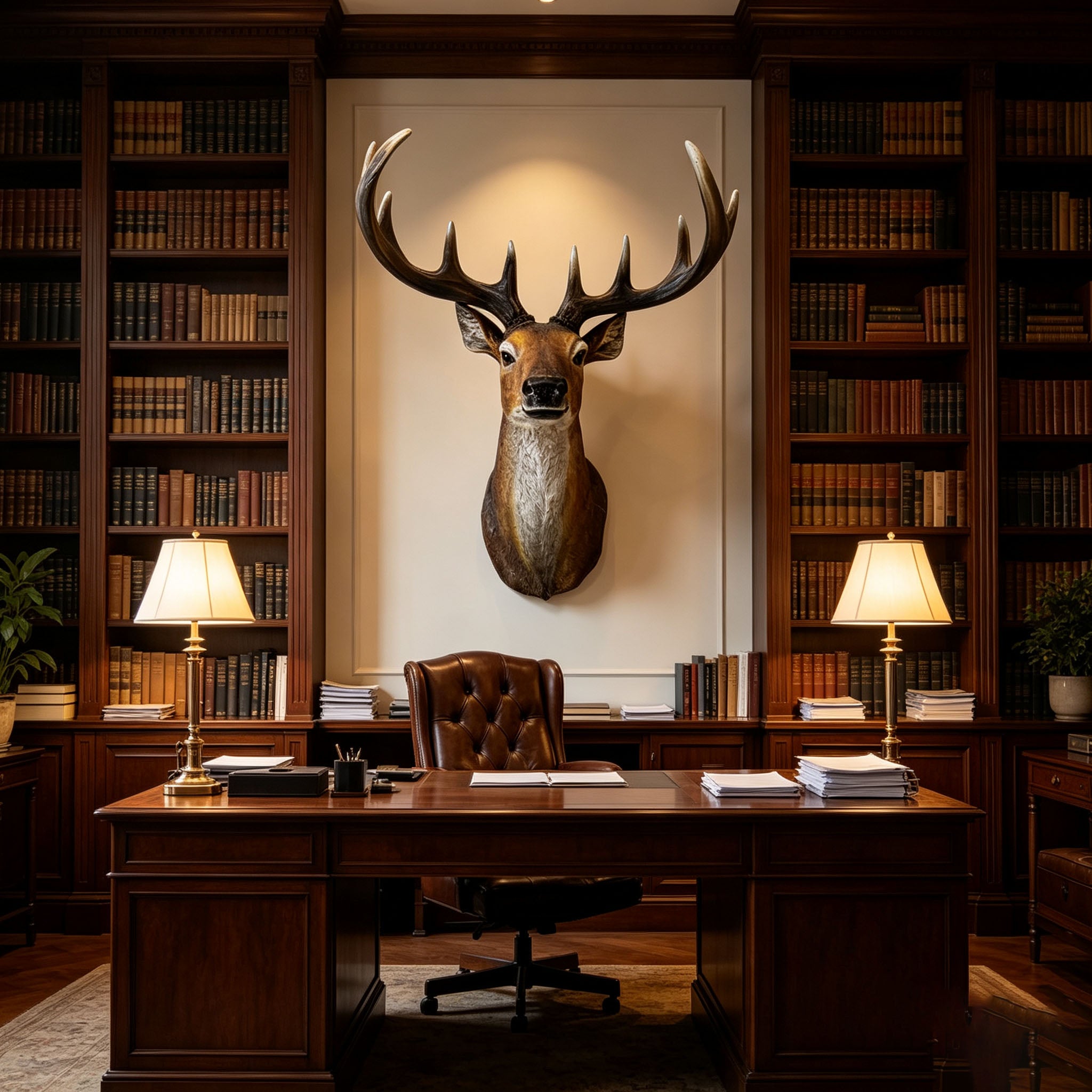 14.57" Wide Stag Head Wall Mount - Resin Deer Bust