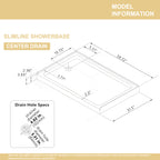 32" x 60" Shower Base Shower Pan