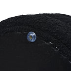 Fuji 19" Oversized Round Storage Ottoman, Ebony