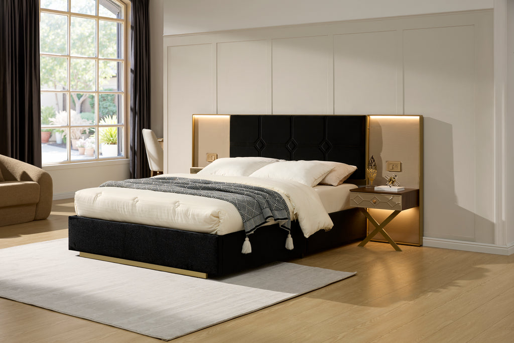 Luxurious Queen Platform Bed Frame