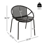 Patio Dining Chairs with Breathable Design (Set of 2)