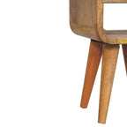 Solid Wood Extra Mini Oak-ish Curve Lower Bedside