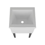 Katy Compact Utility Sink with Metal Legs for Laundry Room