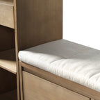 TREXM All-in-One Entryway Storage Bench with Cushion