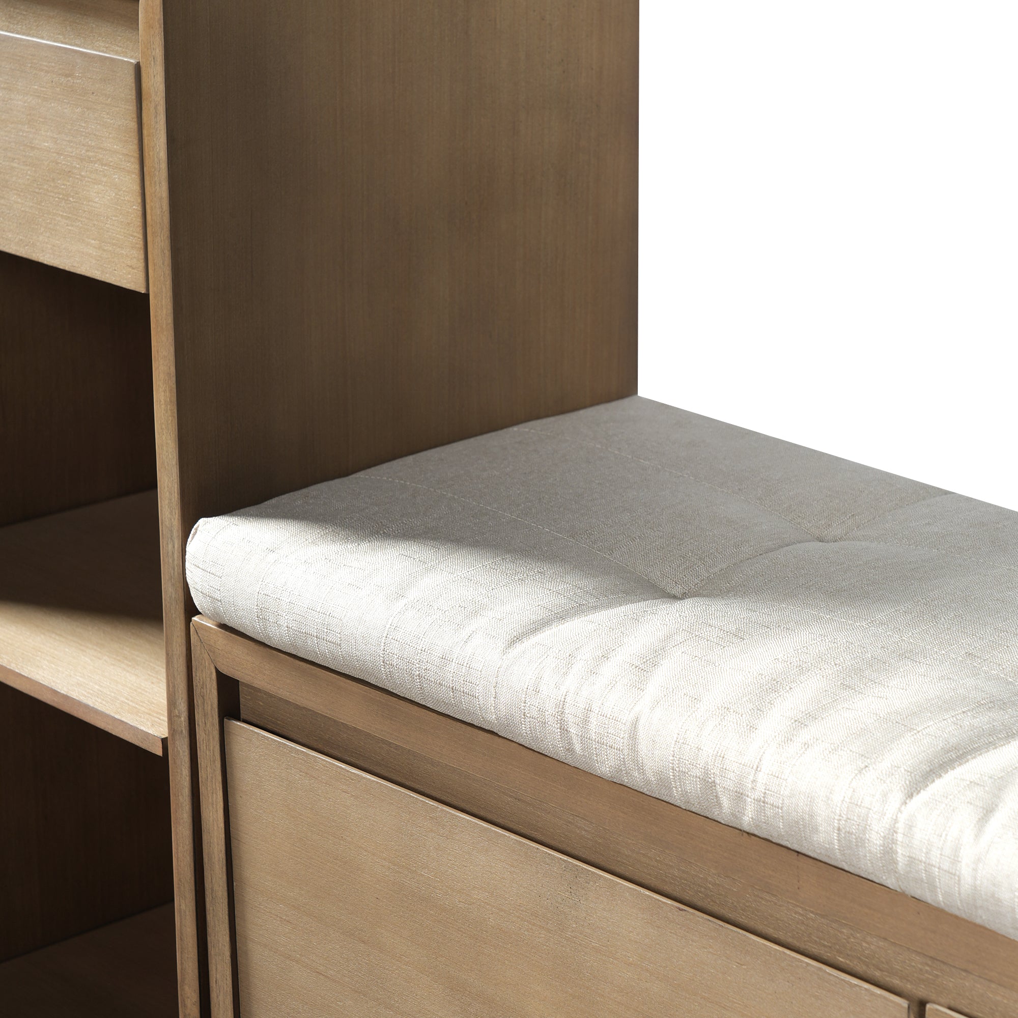 TREXM All-in-One Entryway Storage Bench with Cushion