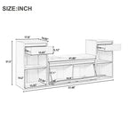 TREXM All-in-One Entryway Storage Bench with Cushion