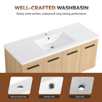 48" Light Wood Bathroom Vanity