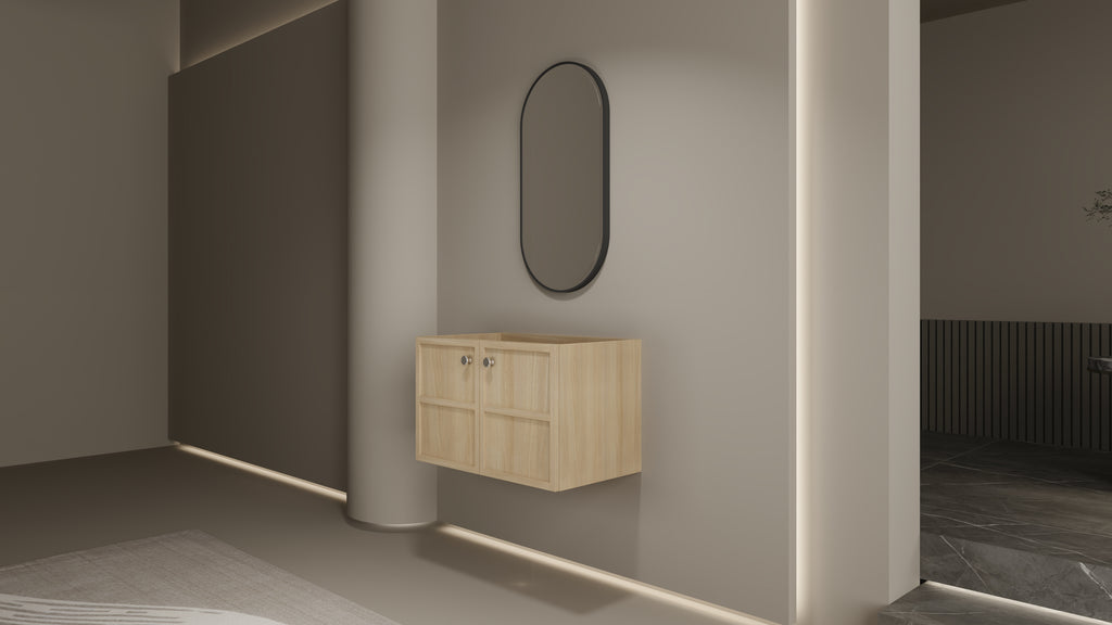 30" Wall-Mounted Bathroom Vanity with 2 Soft Closing Doors