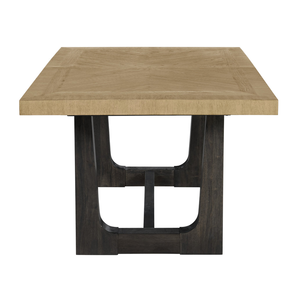 Caramel and Cocoa Trestle Dining Table