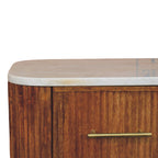Artisan Furniture Solid Wood Aurora Marble Bedside